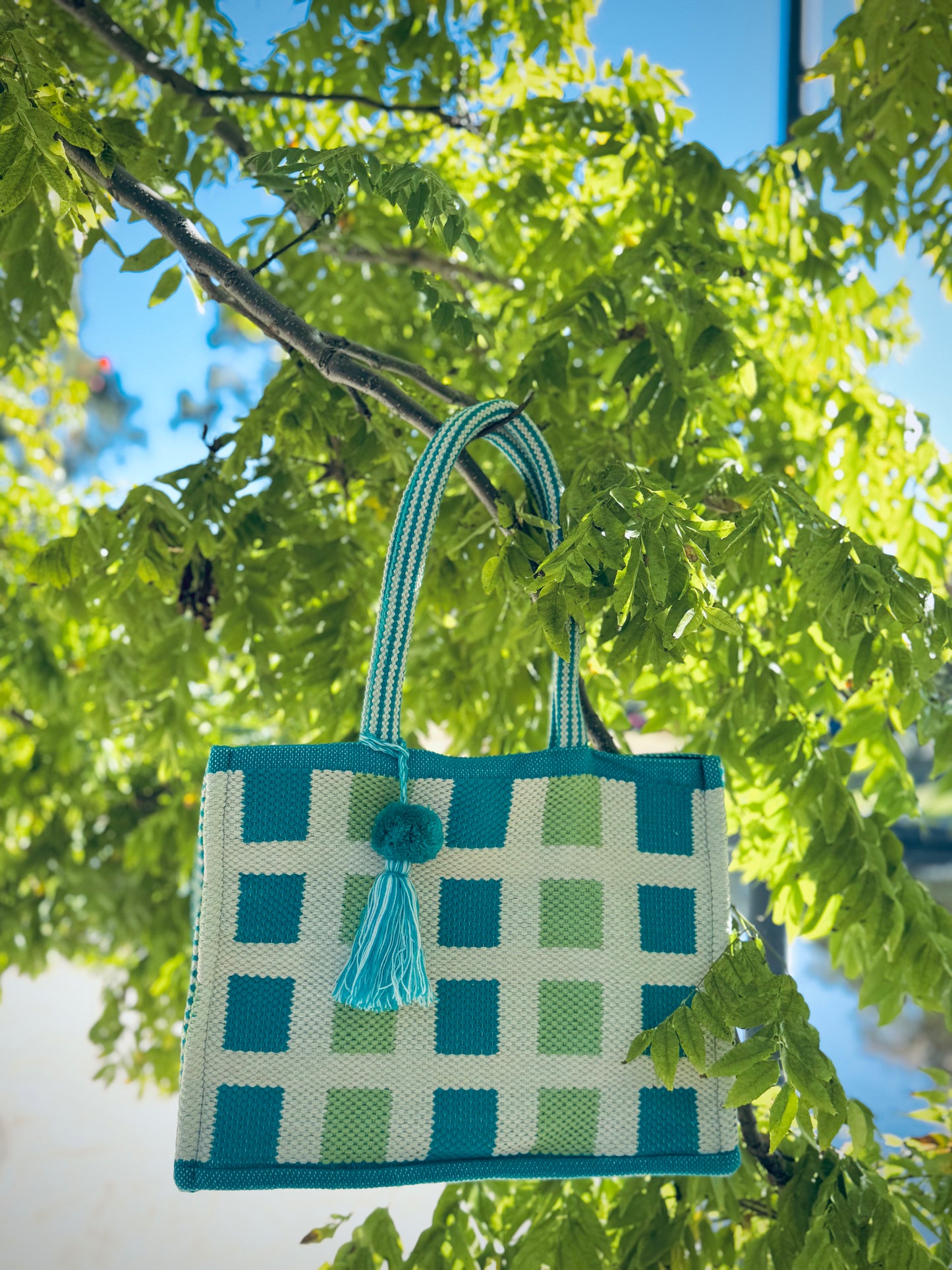 The Modern Patchwork Bag (blue)