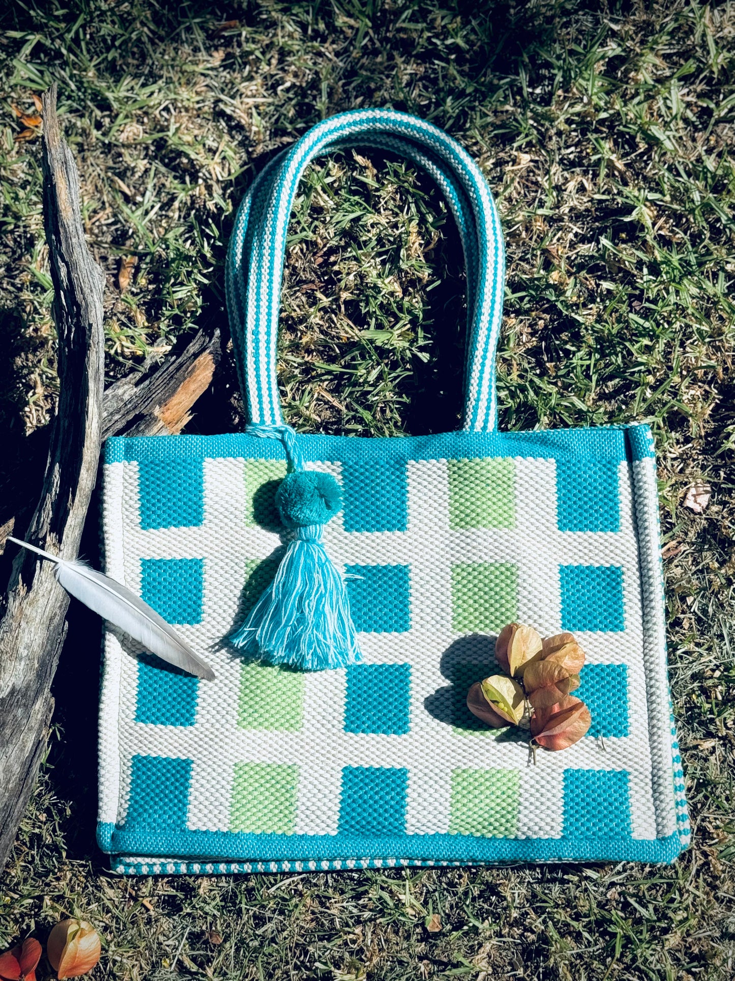The Modern Patchwork Bag (blue)