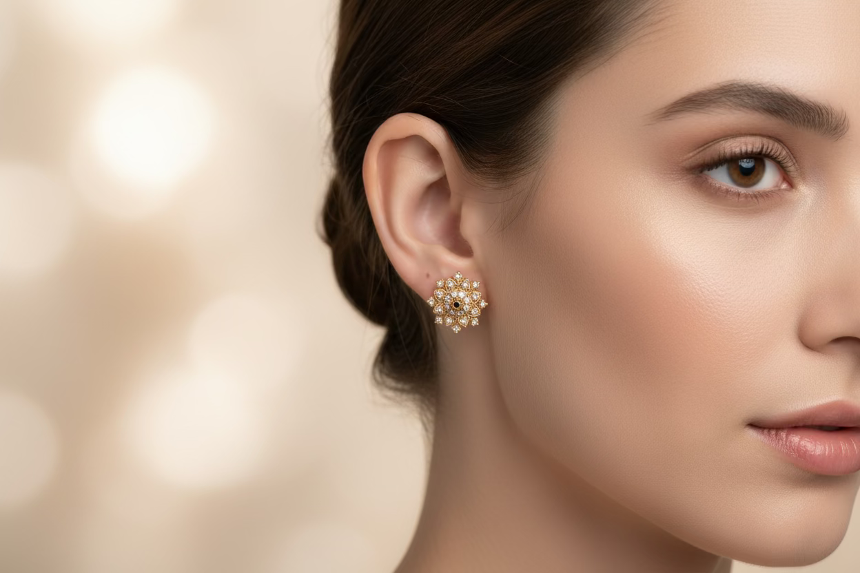 Mandala Flower Studs